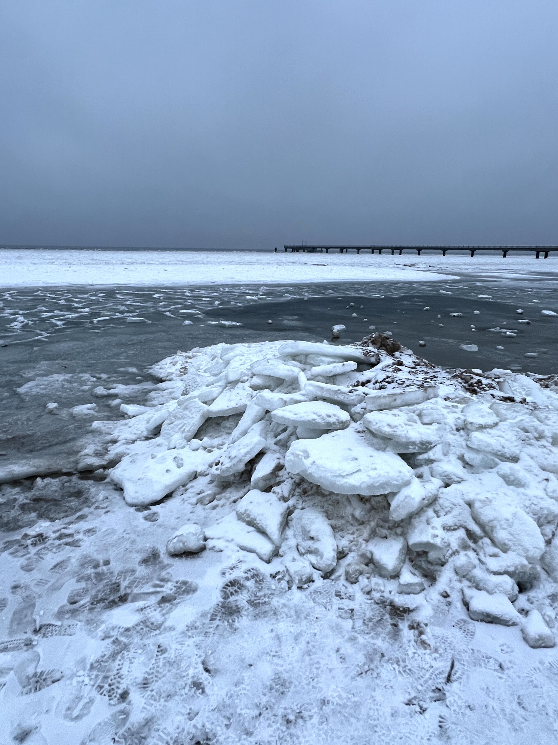 Strandrunde von Ahlbeck nach Heringsdorf am frühen Wintermorgen. Herrlich.